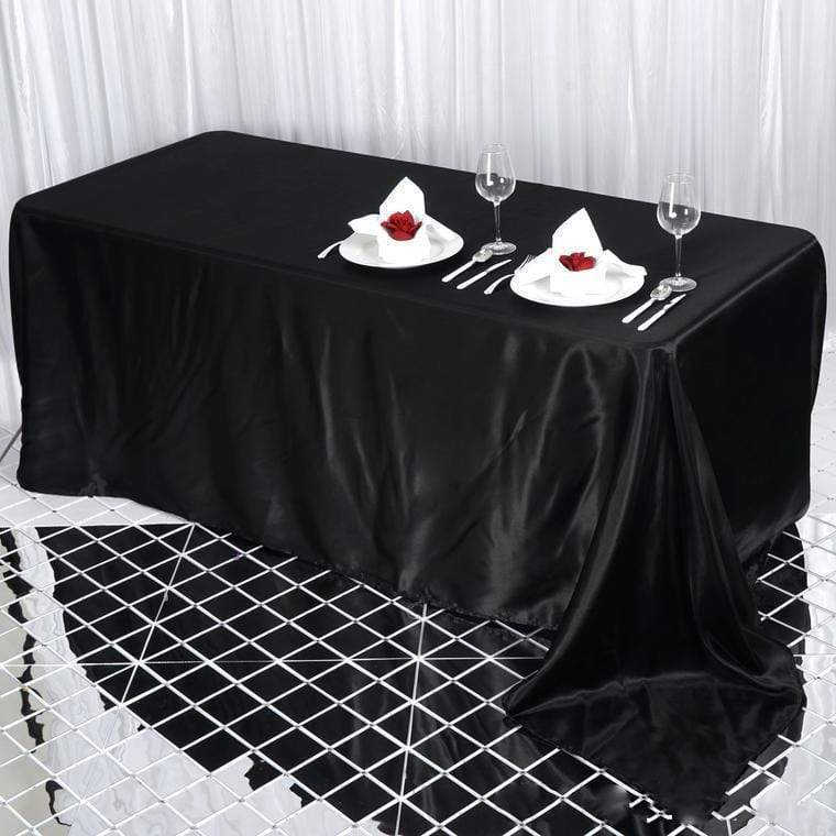 90" x 132" Satin Rectangular Tablecloth