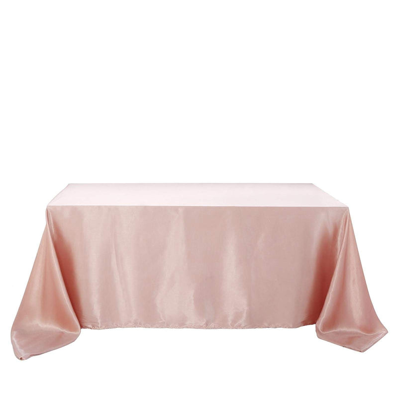 90" x 132" Satin Rectangular Tablecloth