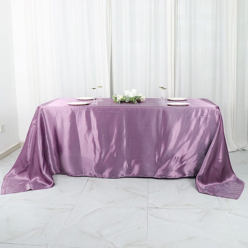 90" x 132" Satin Rectangular Tablecloth