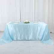 90" x 132" Satin Rectangular Tablecloth
