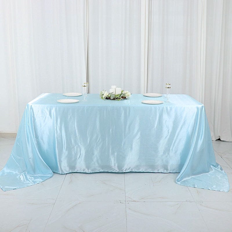 90" x 132" Satin Rectangular Tablecloth