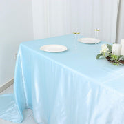 90" x 132" Satin Rectangular Tablecloth
