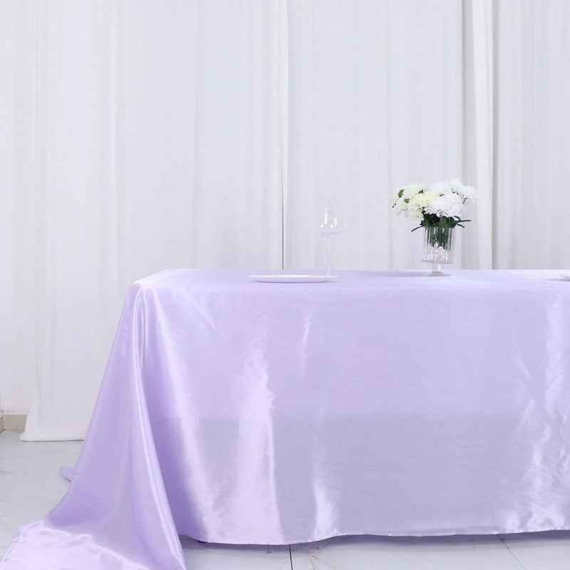 90" x 132" Satin Rectangular Tablecloth