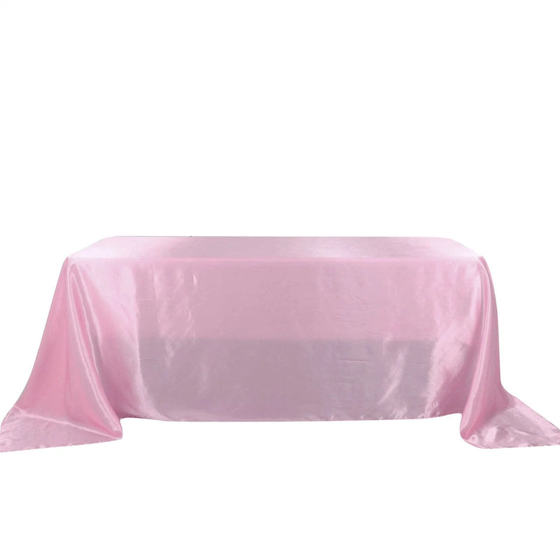 90" x 132" Satin Rectangular Tablecloth
