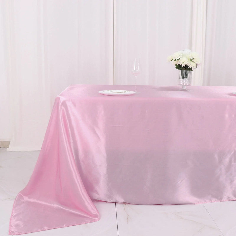 90" x 132" Satin Rectangular Tablecloth