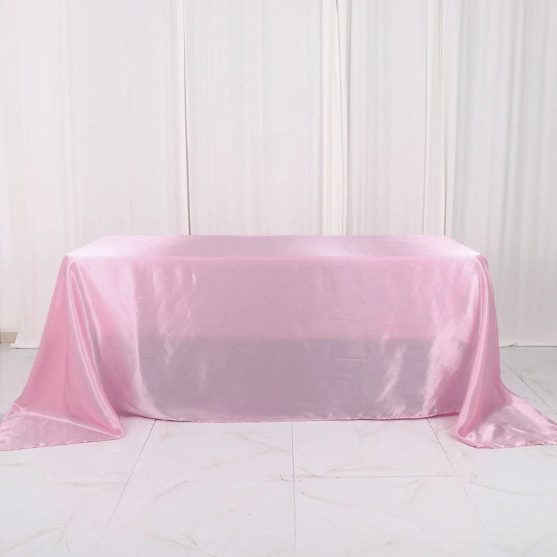 90" x 132" Satin Rectangular Tablecloth