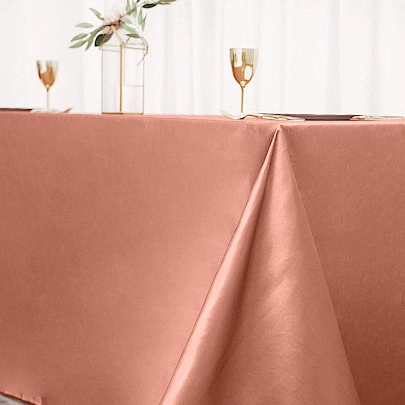 90" x 132" Satin Rectangular Tablecloth