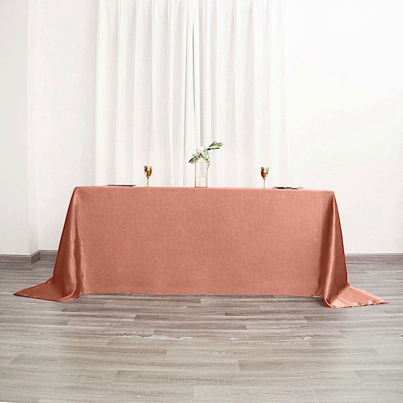 90" x 132" Satin Rectangular Tablecloth