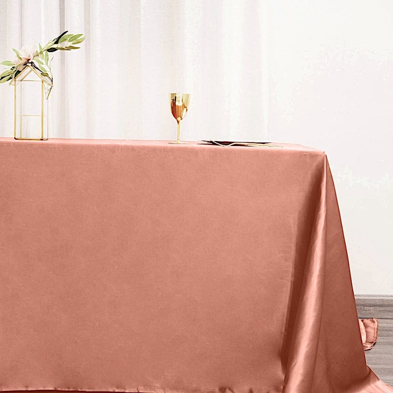 90" x 132" Satin Rectangular Tablecloth