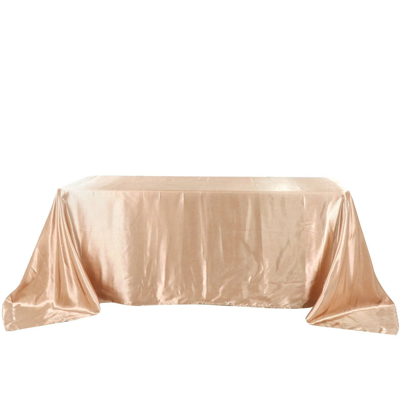 90" x 132" Satin Rectangular Tablecloth