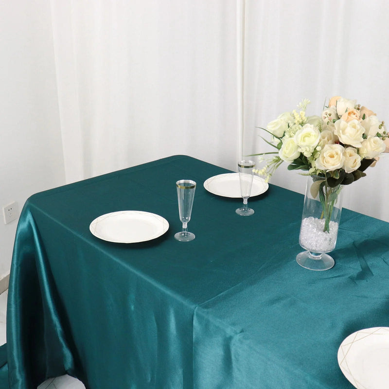 90" x 132" Satin Rectangular Tablecloth
