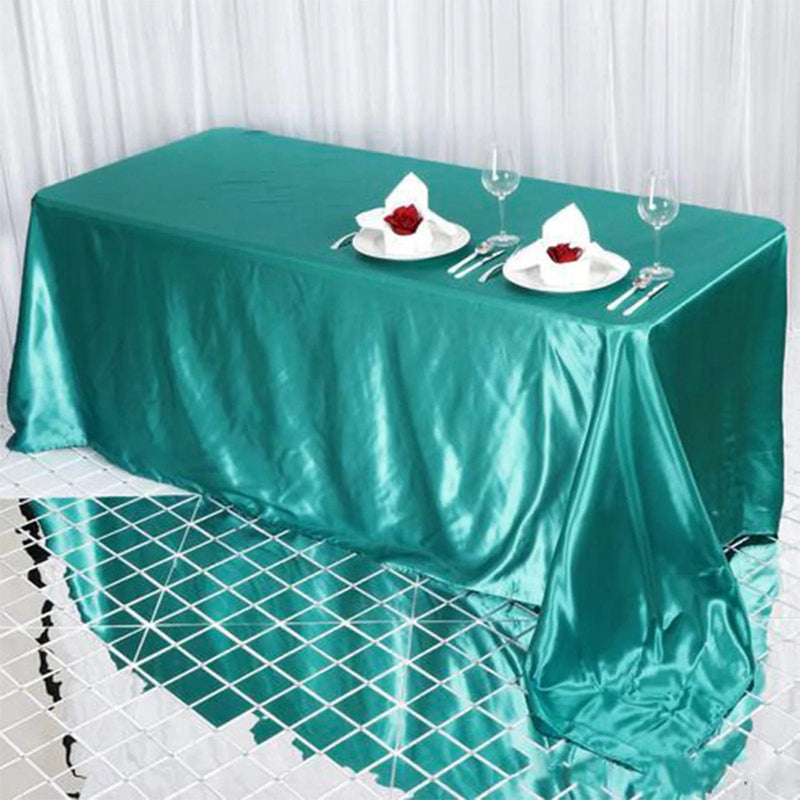 90" x 132" Satin Rectangular Tablecloth