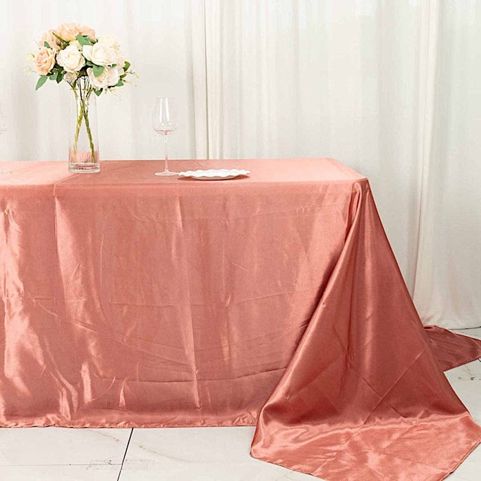90" x 132" Satin Rectangular Tablecloth