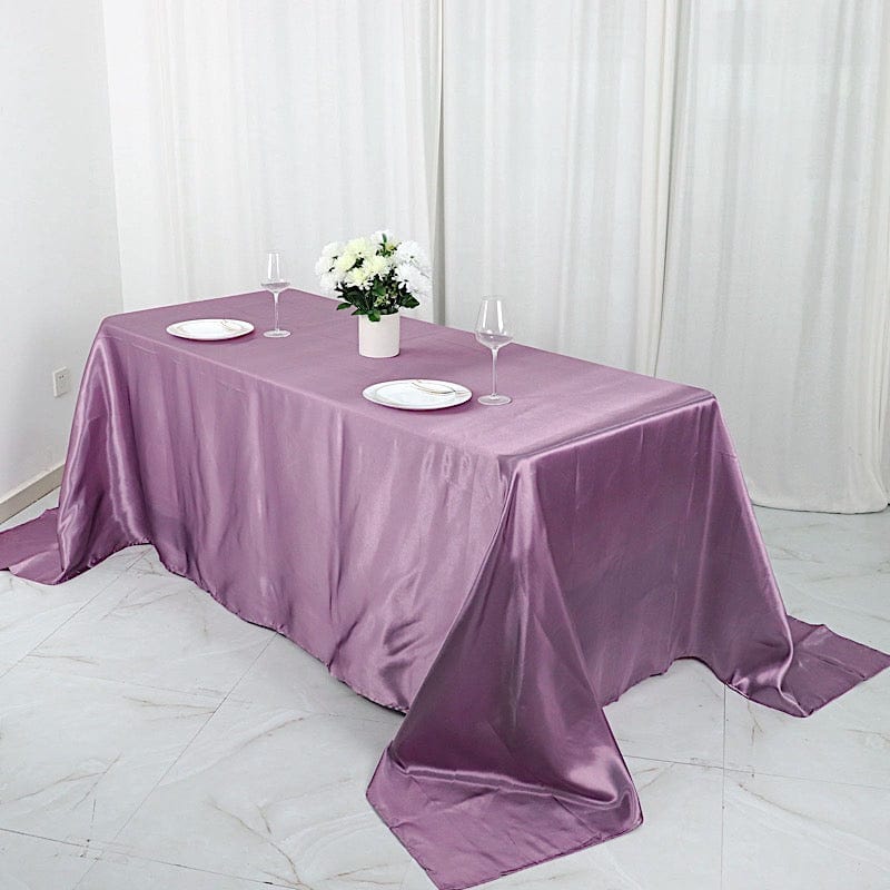 90" x 132" Satin Rectangular Tablecloth TAB_STN_90132_073