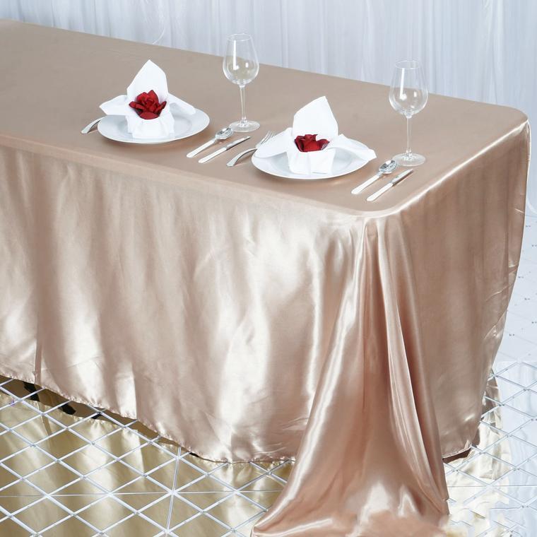 90" x 132" Satin Rectangular Tablecloth TAB_STN_90132_081