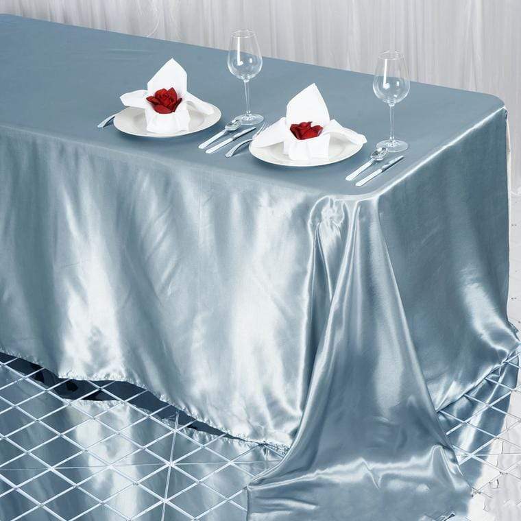 90" x 132" Satin Rectangular Tablecloth TAB_STN_90132_086