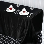 90" x 132" Satin Rectangular Tablecloth TAB_STN_90132_BLK