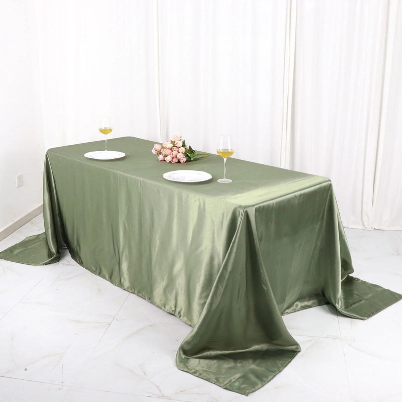 90" x 132" Satin Rectangular Tablecloth TAB_STN_90132_DSG