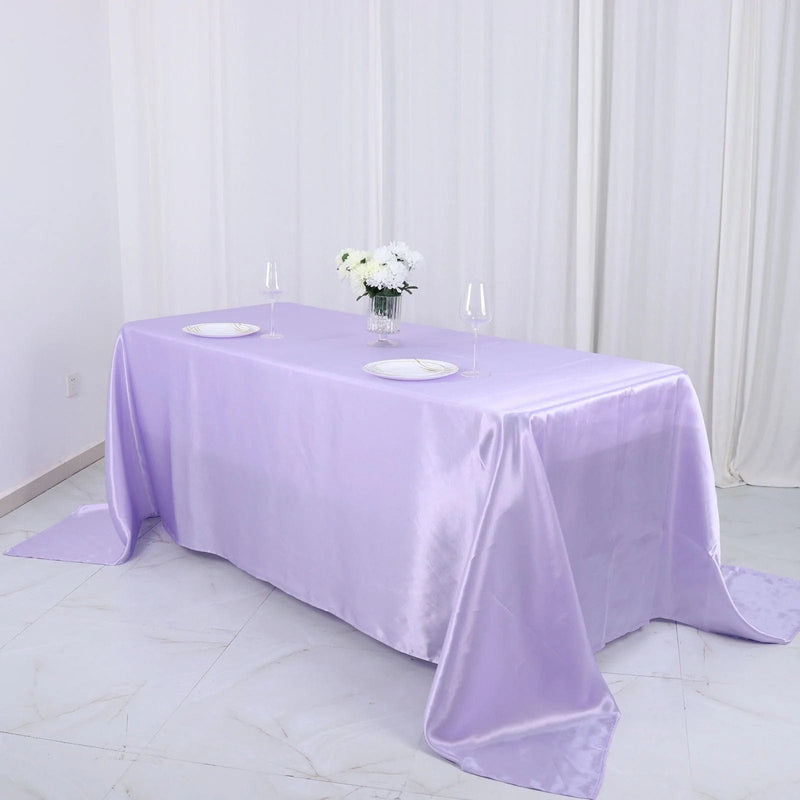 90" x 132" Satin Rectangular Tablecloth