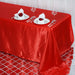 90" x 132" Satin Rectangular Tablecloth - Red TAB_STN_90132_RED