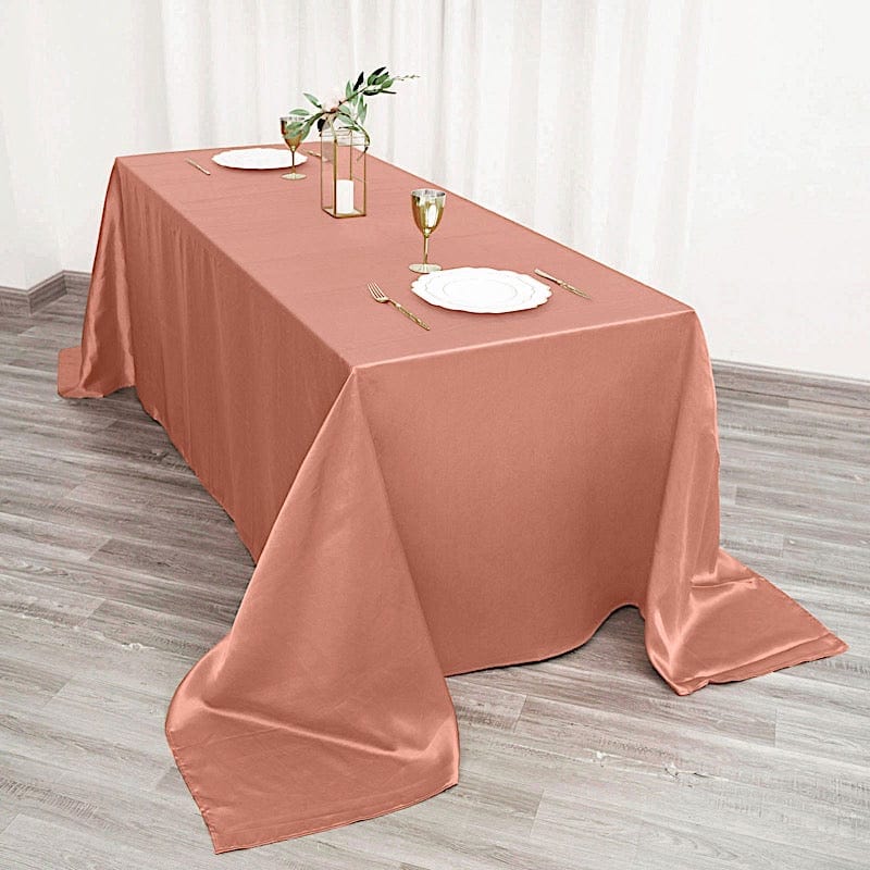 90" x 132" Satin Rectangular Tablecloth TAB_STN_90132_TERC
