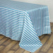 90" x 132" Satin Stripes Rectangular Tablecloth TAB_14_90132_TURQ
