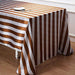 90" x 132" Stripes Satin Rectangular Tablecloth