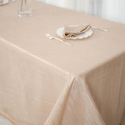 90" x 156" Accordion Metallic Crinkled Taffeta Rectangular Tablecloth