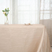 90" x 156" Accordion Metallic Crinkled Taffeta Rectangular Tablecloth