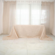 90" x 156" Accordion Metallic Crinkled Taffeta Rectangular Tablecloth