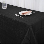 90" x 156" Accordion Metallic Crinkled Taffeta Rectangular Tablecloth