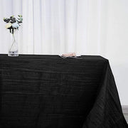 90" x 156" Accordion Metallic Crinkled Taffeta Rectangular Tablecloth