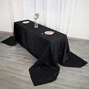 90" x 156" Accordion Metallic Crinkled Taffeta Rectangular Tablecloth