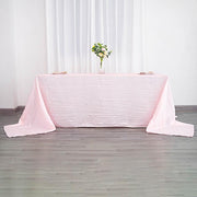 90" x 156" Accordion Metallic Crinkled Taffeta Rectangular Tablecloth