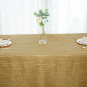90" x 156" Accordion Metallic Crinkled Taffeta Rectangular Tablecloth