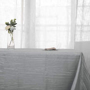 90" x 156" Accordion Metallic Crinkled Taffeta Rectangular Tablecloth