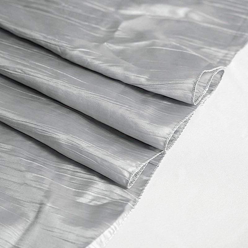 90" x 156" Accordion Metallic Crinkled Taffeta Rectangular Tablecloth