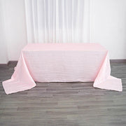90" x 156" Accordion Metallic Crinkled Taffeta Rectangular Tablecloth
