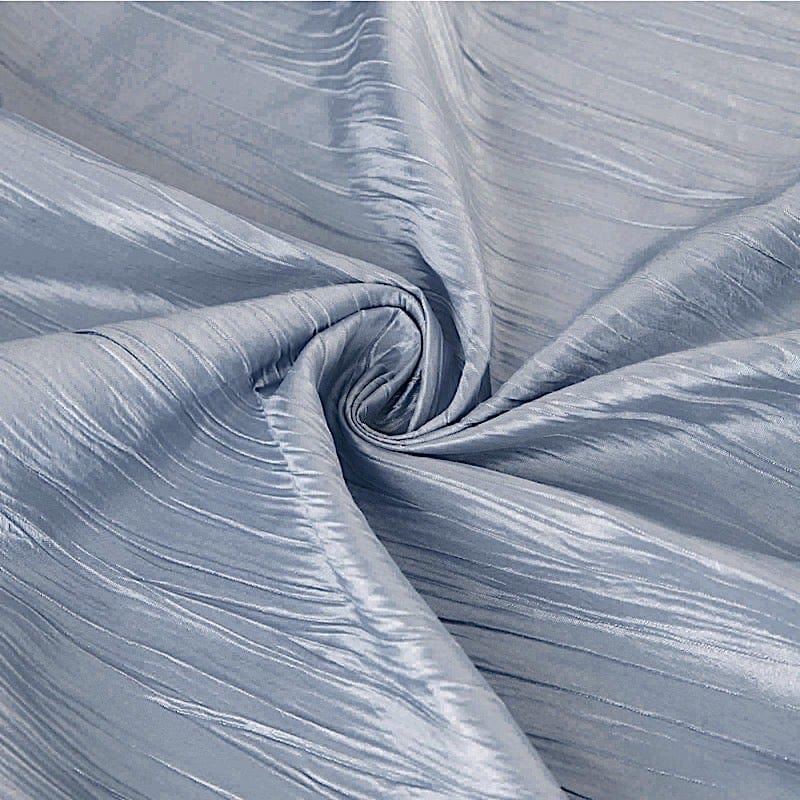 90" x 156" Accordion Metallic Crinkled Taffeta Rectangular Tablecloth