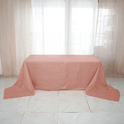 90" x 156" Accordion Metallic Crinkled Taffeta Rectangular Tablecloth