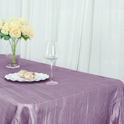 90" x 156" Accordion Metallic Crinkled Taffeta Rectangular Tablecloth
