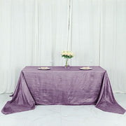 90" x 156" Accordion Metallic Crinkled Taffeta Rectangular Tablecloth