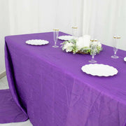 90" x 156" Accordion Metallic Crinkled Taffeta Rectangular Tablecloth