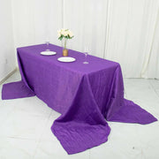 90" x 156" Accordion Metallic Crinkled Taffeta Rectangular Tablecloth