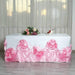 90" x 156" Large Roses Lamour Satin Rectangular Tablecloth TAB_73_90156_WHTPK