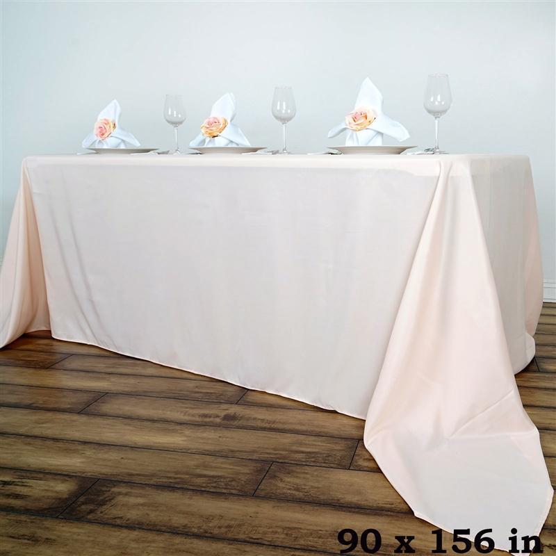90 x 156 inches Polyester Rectangular Tablecloths
