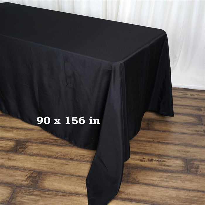 90" x 156" Polyester Rectangular Tablecloth TAB_90156_BLK_POLY