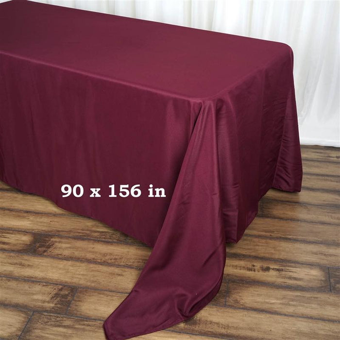 90" x 156" Polyester Rectangular Tablecloth TAB_90156_BURG_POLY