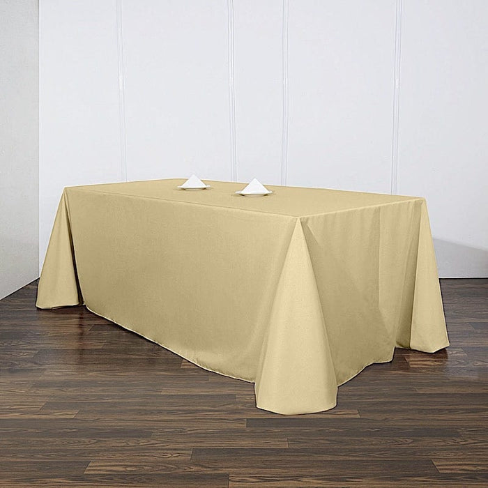 90" x 156" Polyester Rectangular Tablecloth TAB_90156_CHMP_POLY