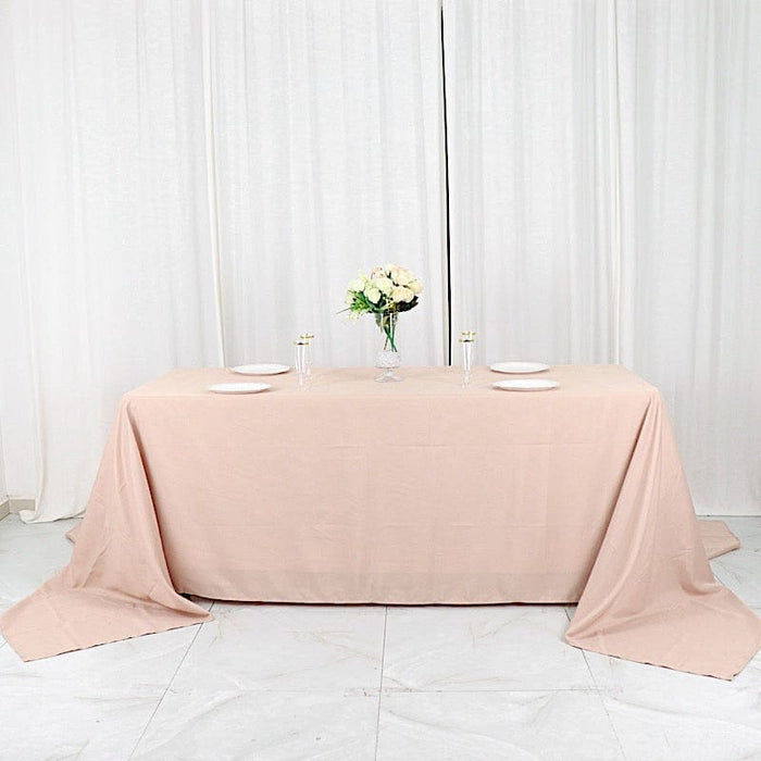 90" x 156" Polyester Rectangular Tablecloth TAB_90156_NUDE_POLY